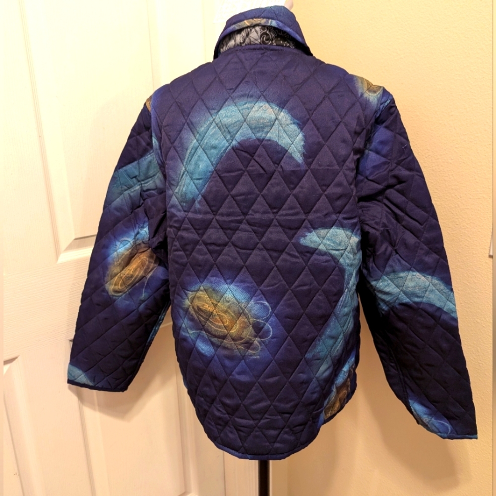 QVC Blue quilted reversible Women's Jacket - Picture 2 of 7